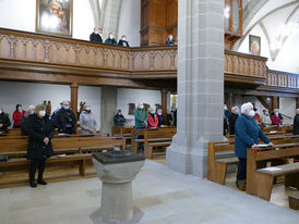 Bischof Dr. Michael Gerber besucht St. Crescentius (Foto: Karl-Franz Thiede)